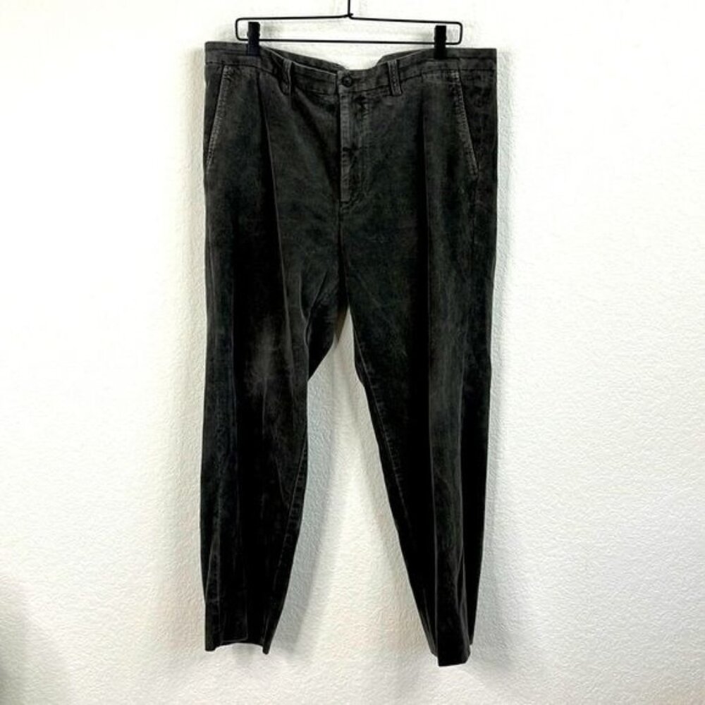 Issey Miyake Men Velvet Dotted Flat Front Trousers